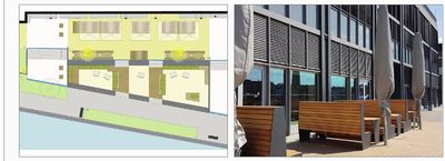Terrasse Mensa HTW Wilhelminenhofstraße